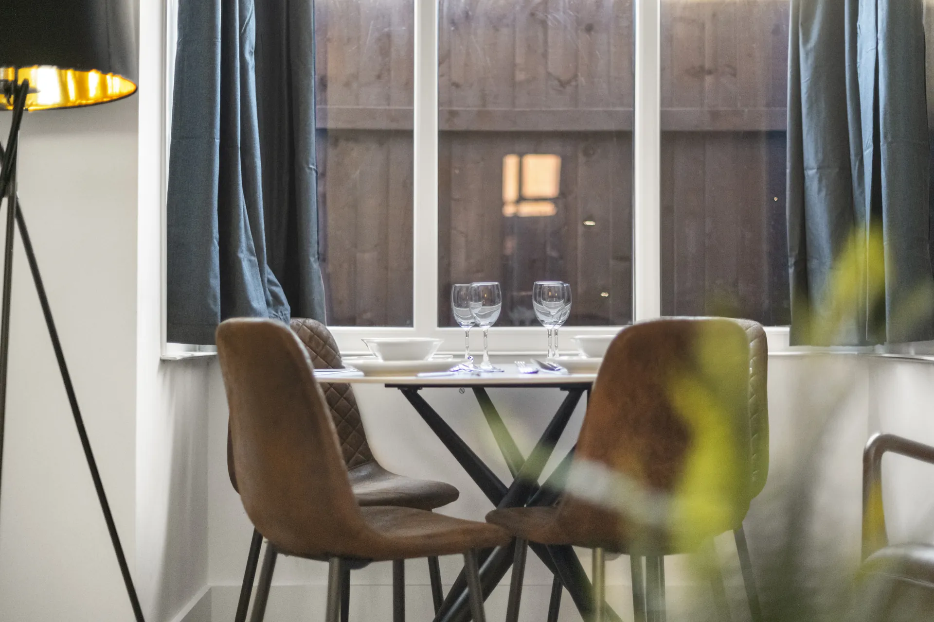 A quiet corner to eat, work or read at the end of the day