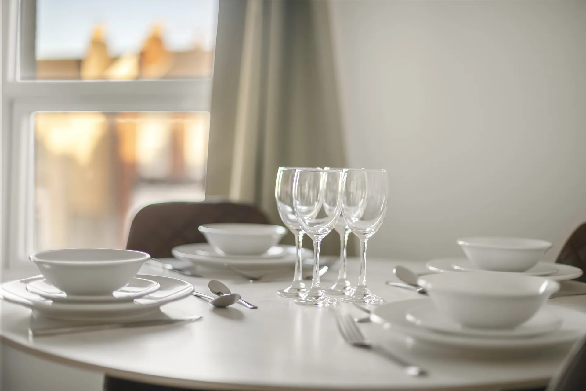 The table laid for four